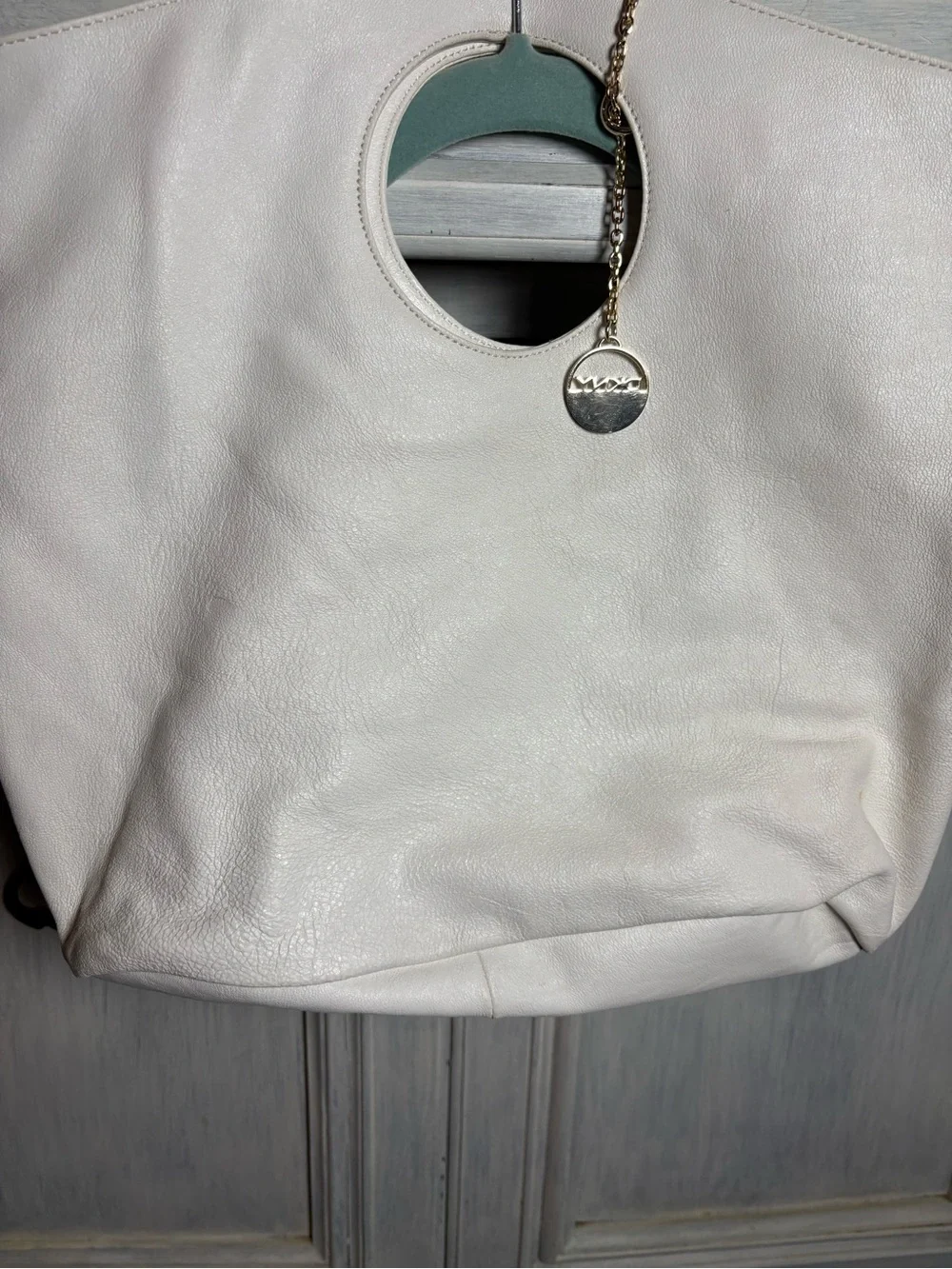 DKNY White Leather Hobo Bag Classic Everyday